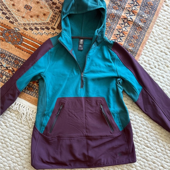 Mountain Hardwear Fleece Lined Hooded 1/4 Zip - Picture 1 of 4